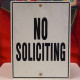 No Soliciting Blechschild