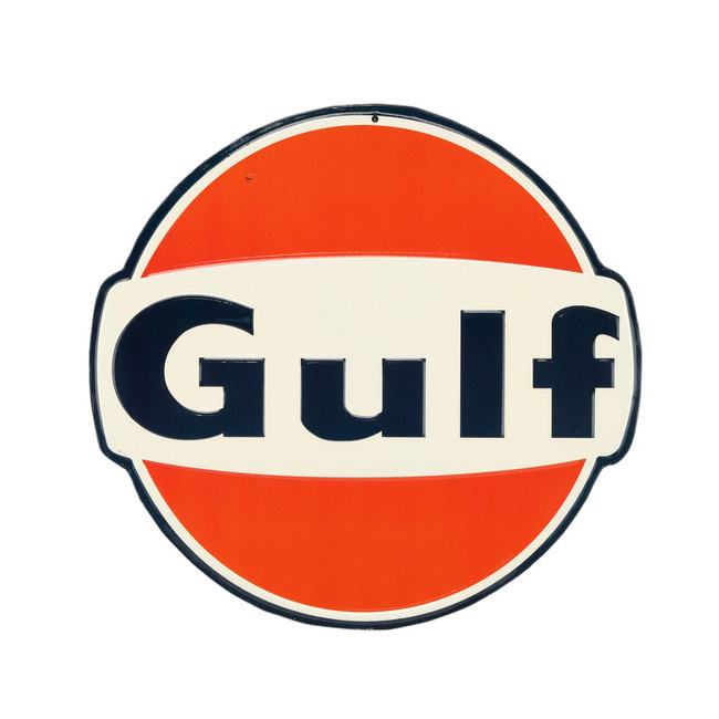 Gulf Blechschild Rund