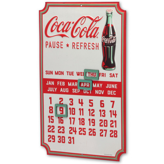 Coca Cola Kalender Blech - spielautomaten.ch