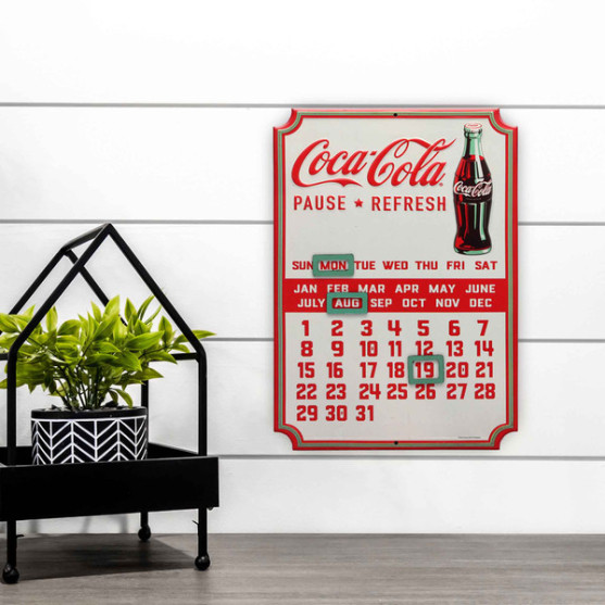 Coca Cola Kalender Blech - spielautomaten.ch