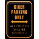 Biker parking only, Blechschild  30x40