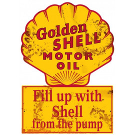 Golden Shell Motor Oil used look