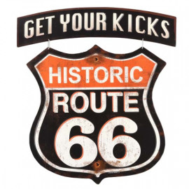 Route 66 Blechschild 41x44.5cm