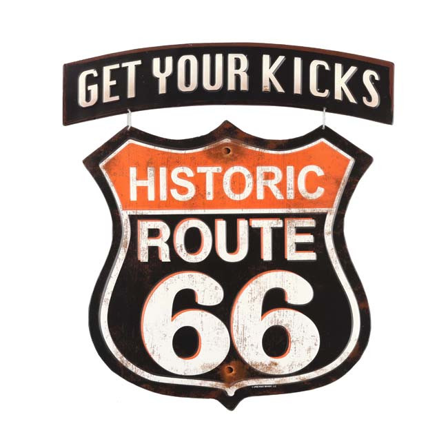 Route 66 Blechschild 41x44.5cm